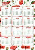 CALENDARIO COQUELICOT 2026 "FLEUR ROUGE"